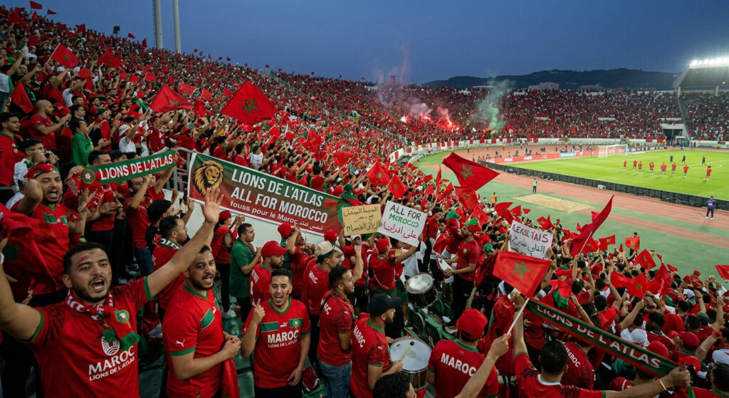 Moroccan supporters during France - Morocco LIVE 09/07/2026